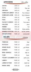 Tartine delivery menu